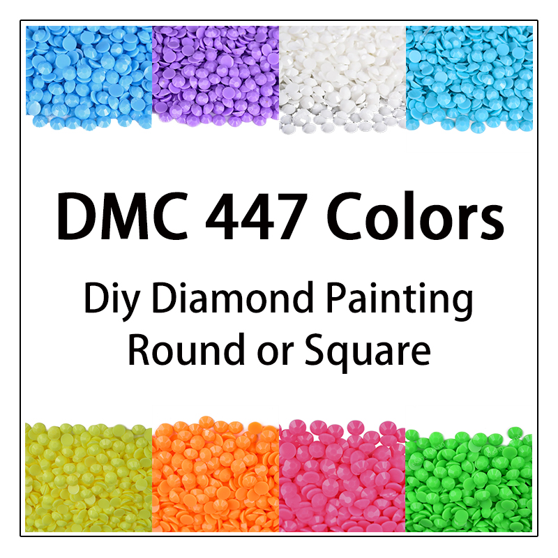 5D Diamond Painting Kit Full Drill - DMC 447 colores 5D Diy pintura