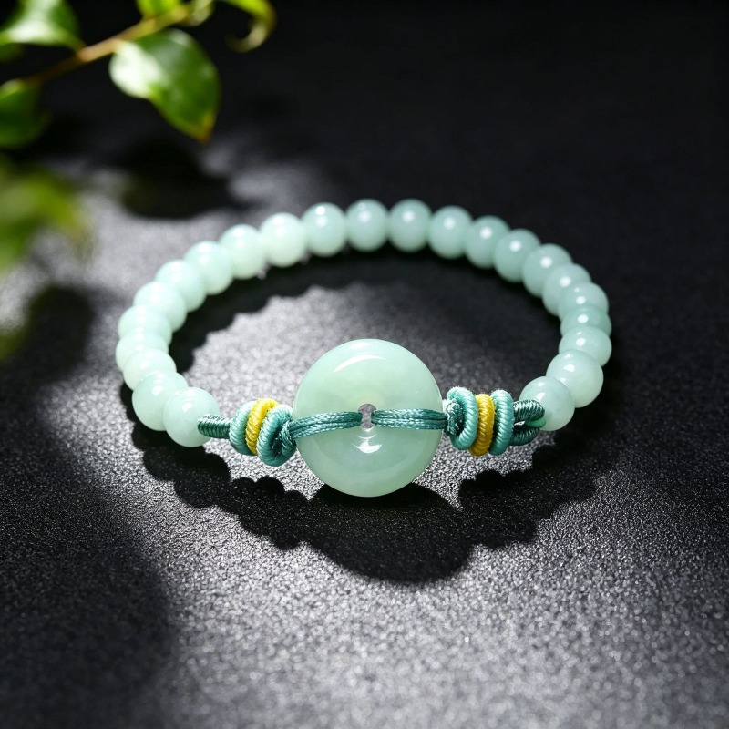 Beading - Pulsera de cuentas de esmeralda azul