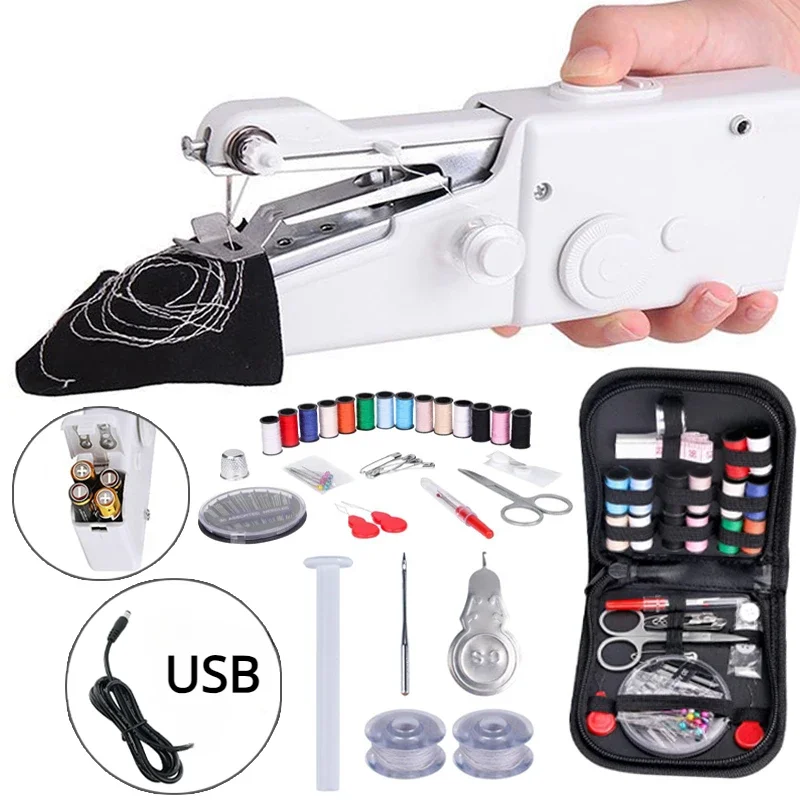 Mini Electric Sewing Machine Handheld - Prensatelas para máquina de coser doméstica,