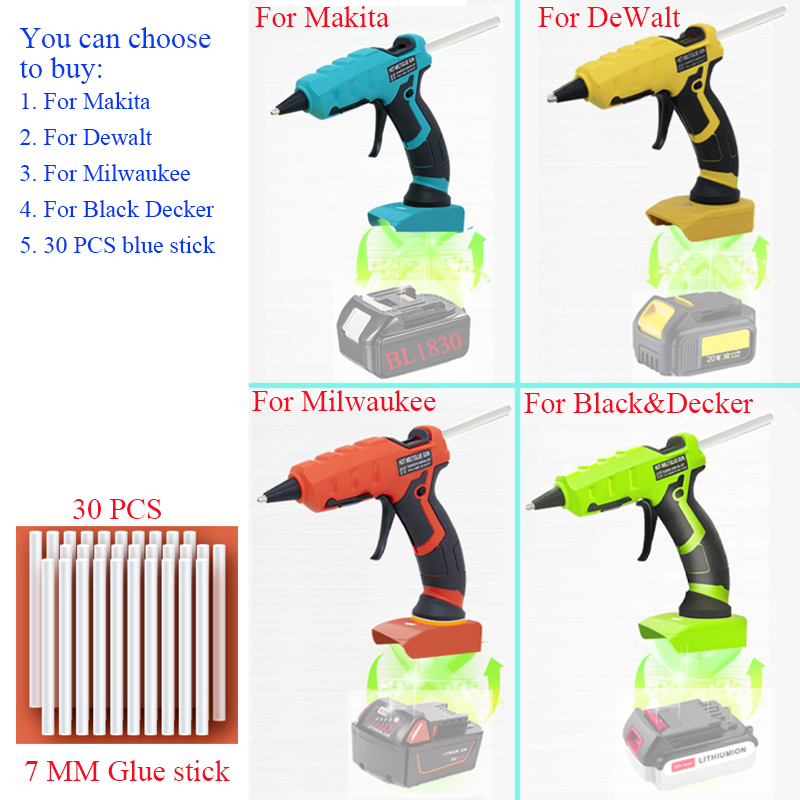Hot Melt Glue Gun Cordless - Pistola de pegamento caliente inalámbrica de