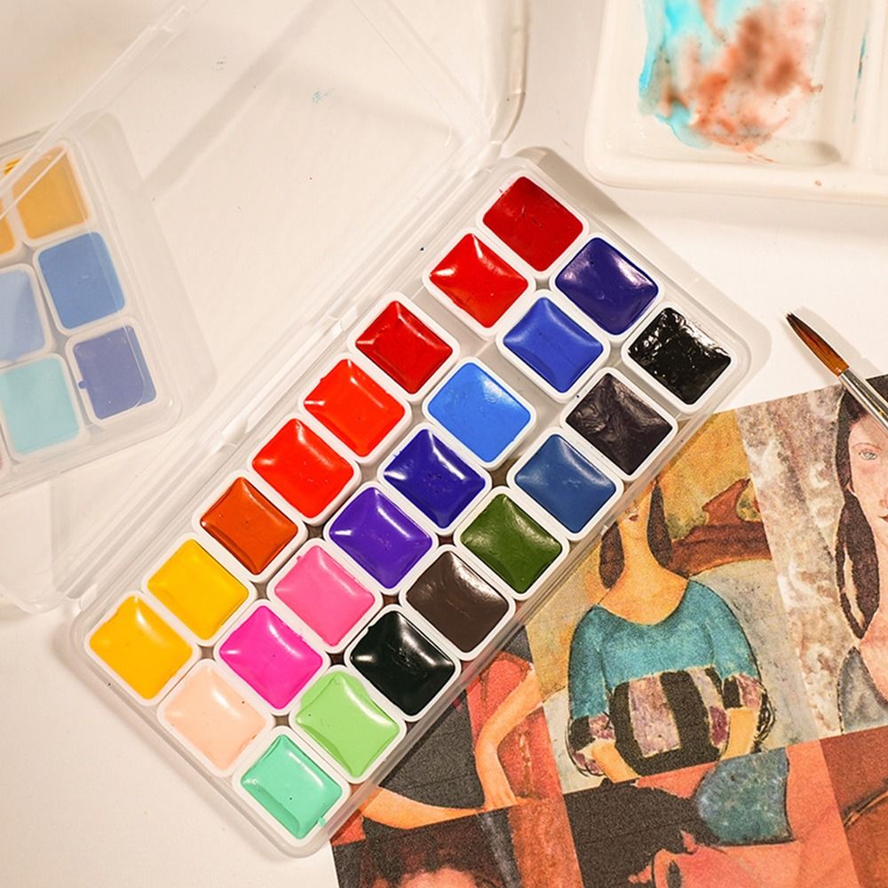 Juego de pinturas de acuarelas - Watercolor Paint Set Solid Pigment reseña y precio