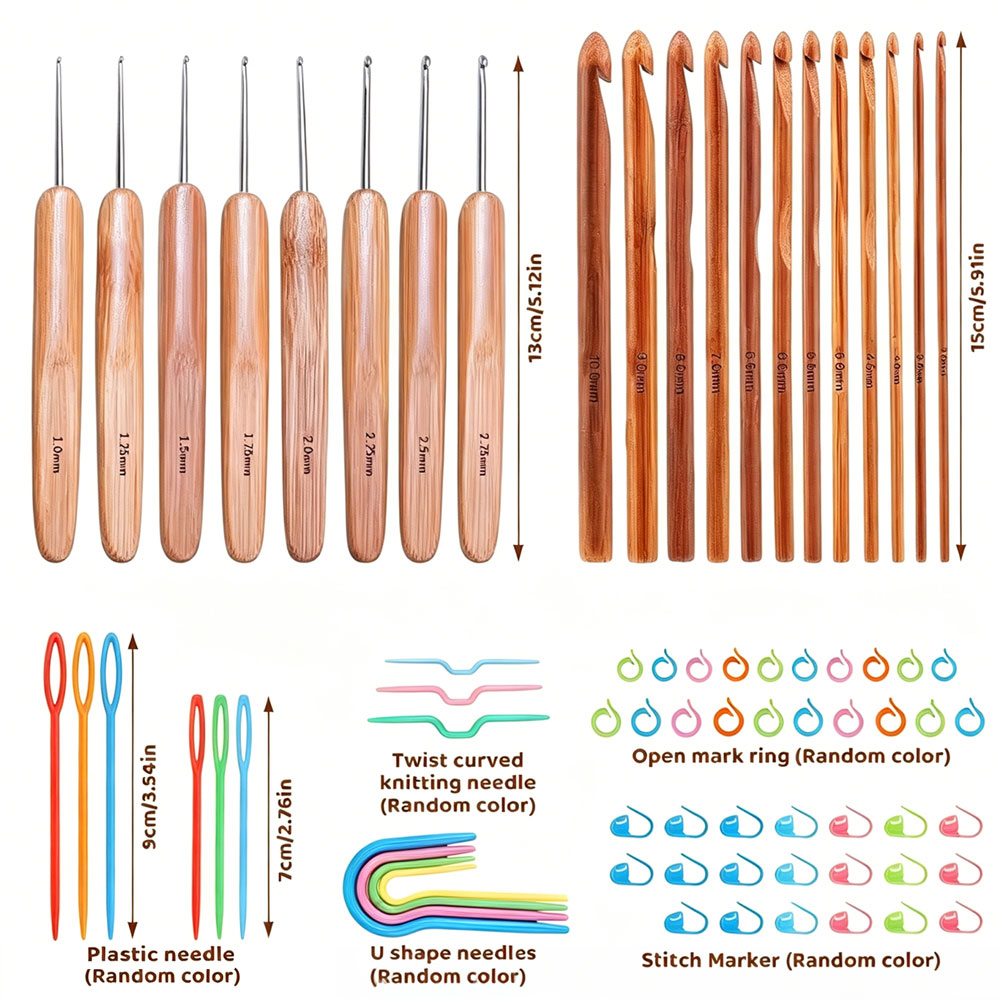 Juego de 74 Ganchos de Crochet - Craft Tools reseña y precio