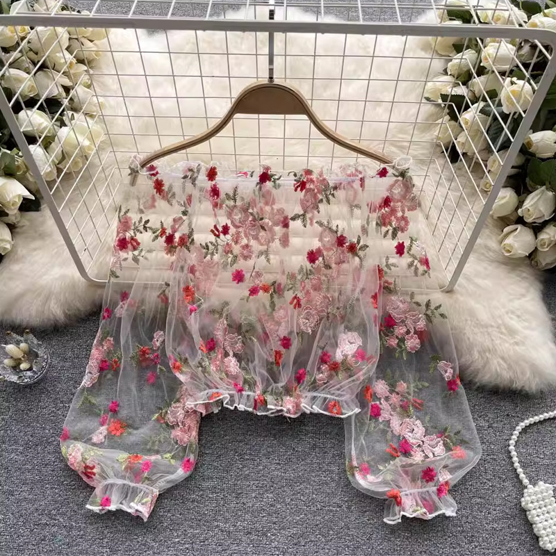 Top Corto de Manga Larga para  - Embroidery reseña y precio