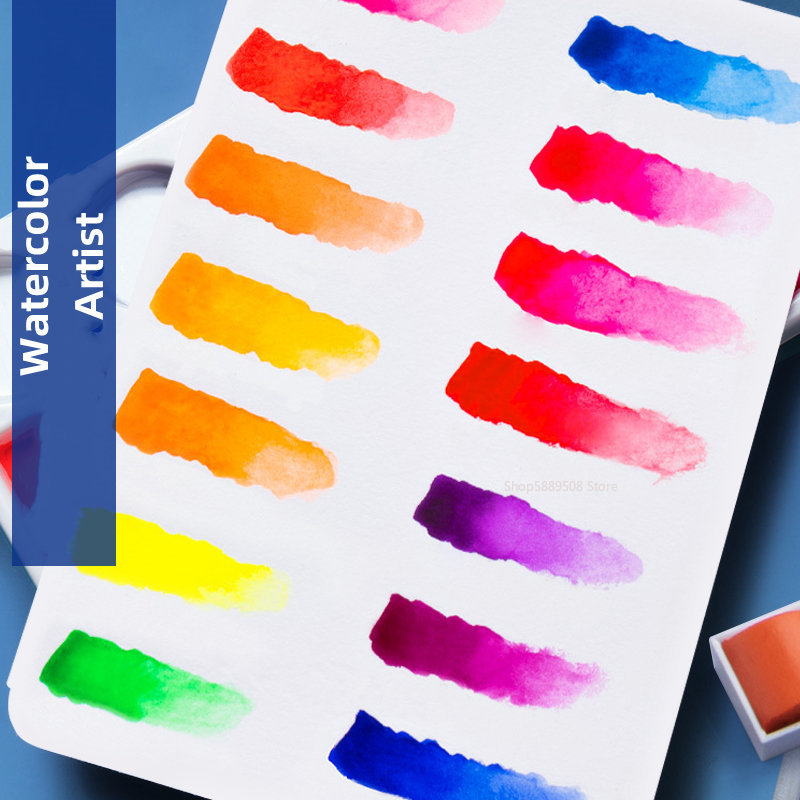 Pigmentos de acuarela sólidos  - Watercolor Paint Set Solid Pigment reseña y precio