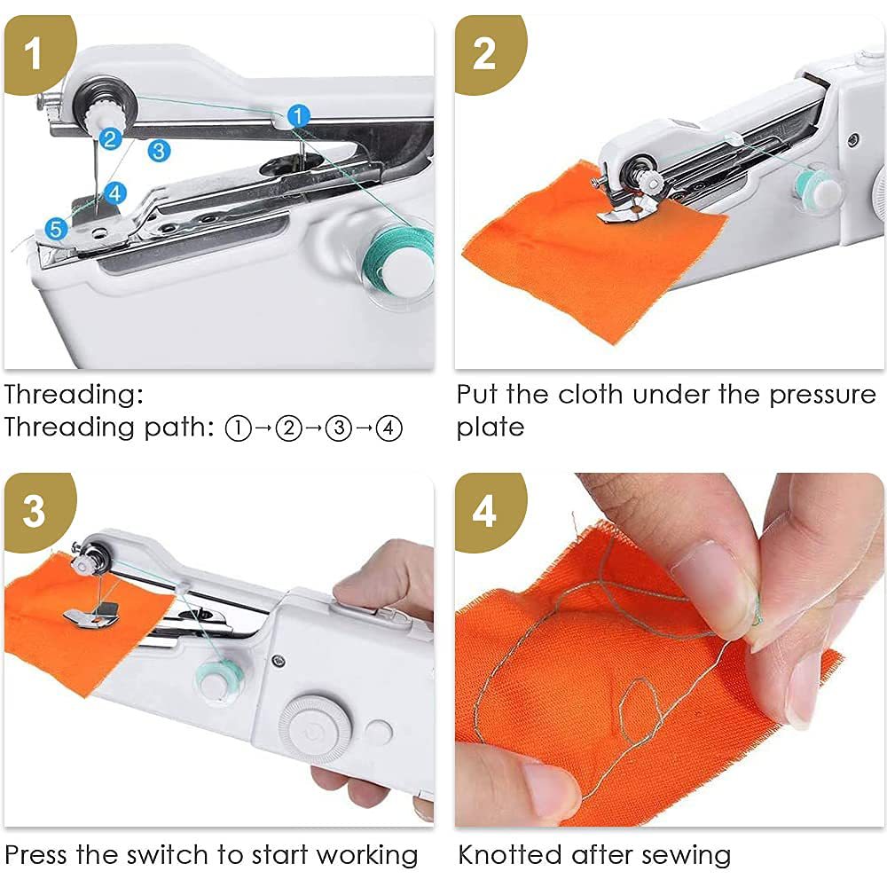 Mini máquina de coser portátil - Mini Electric Sewing Machine Handheld reseña y precio