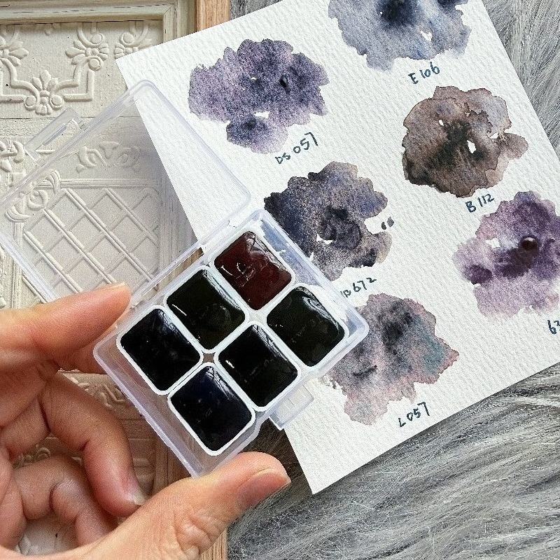 6 Colores 1ml Colección Noche  - Watercolor Paint Set Solid Pigment reseña y precio